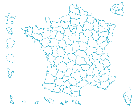 Carte de France des départements