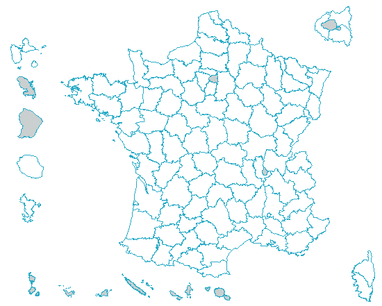 Carte de France des départements