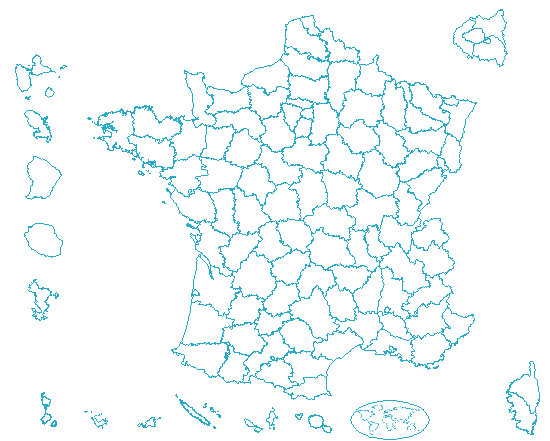 Carte de France des départements